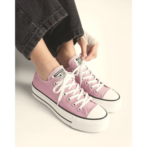 Converse Chuck Taylor All Star Lift Platform Canvas Sneakers Amethyst Sz 8 Women - Picture 11 of 12